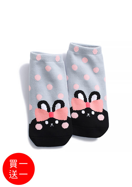 【買一送一】蝴蝶結兔子涼感短襪