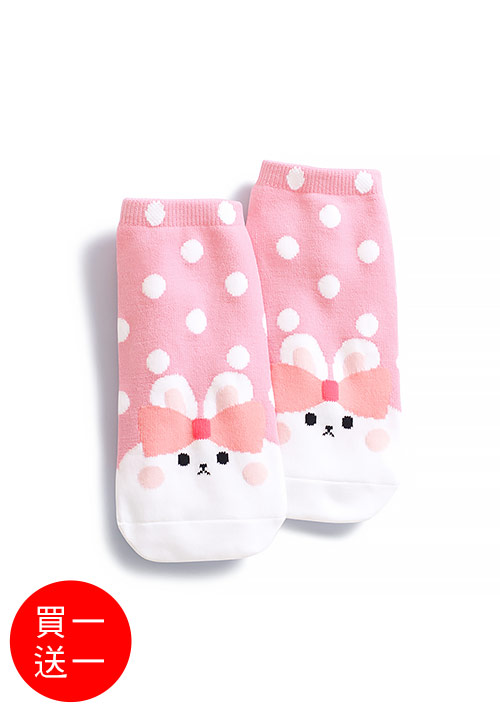【買一送一】蝴蝶結兔子涼感短襪