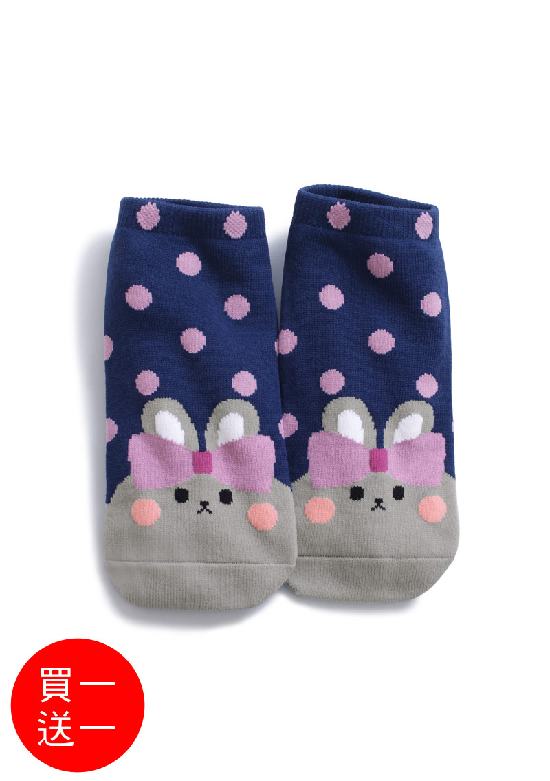 蝴蝶結兔子涼感短襪