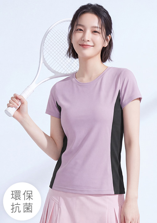【限時$199】舒適.MIT永續環保材質-抗UV吸排抗菌配色圓領上衣