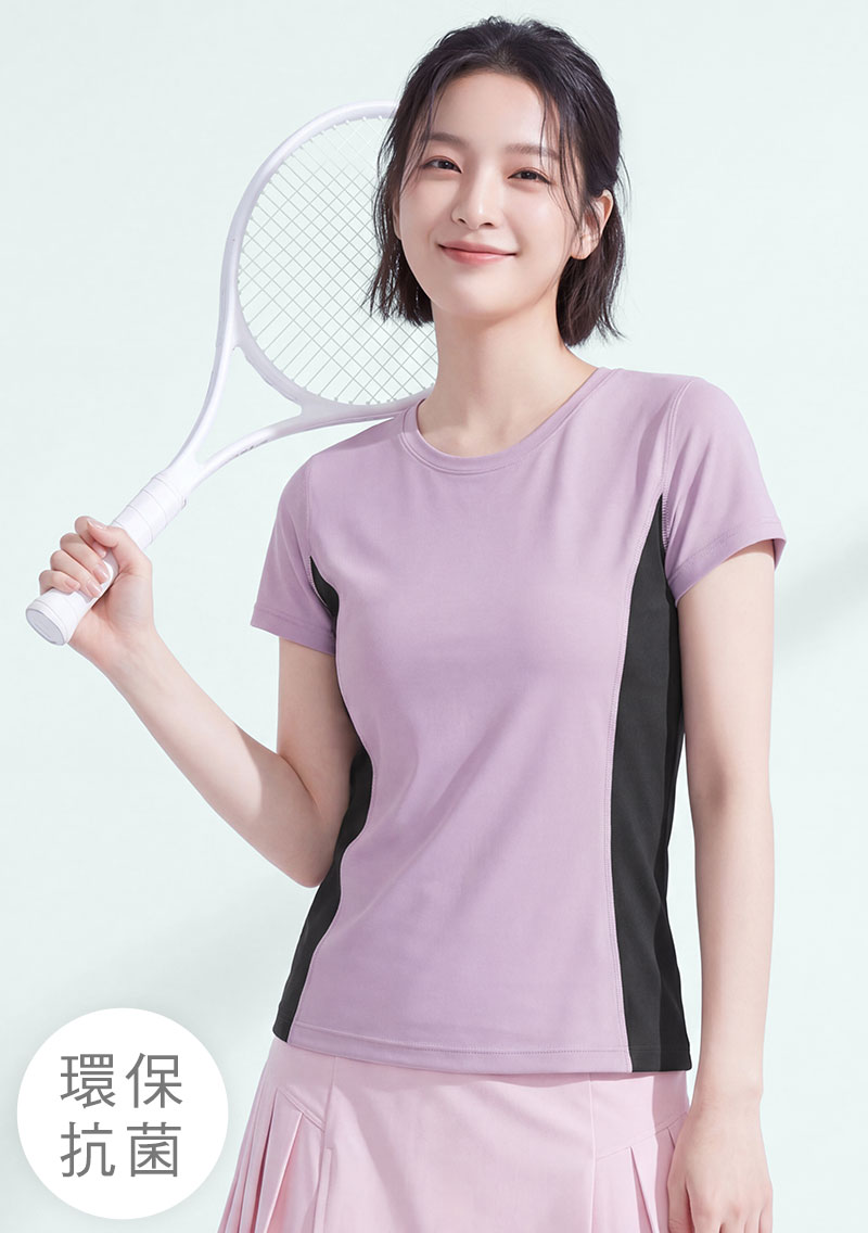 【限時$199】舒適.MIT永續環保材質-抗UV吸排抗菌配色圓領上衣