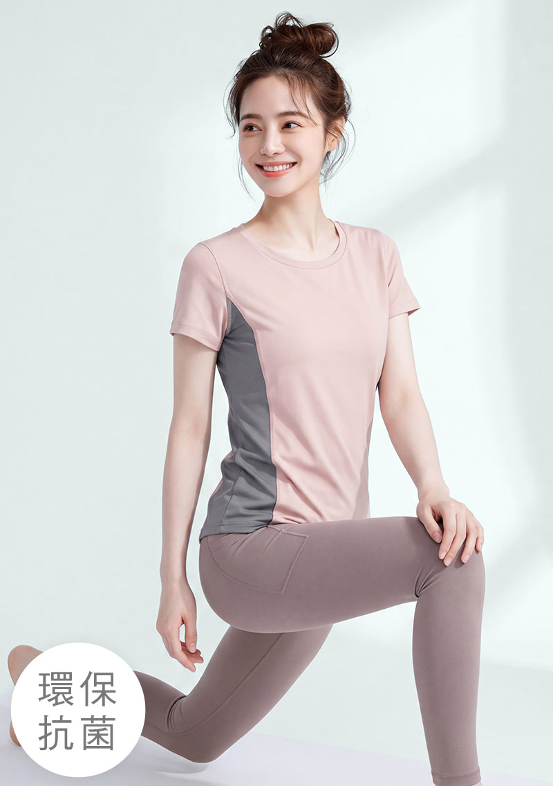【限時$199】舒適.MIT永續環保材質-抗UV吸排抗菌配色圓領上衣