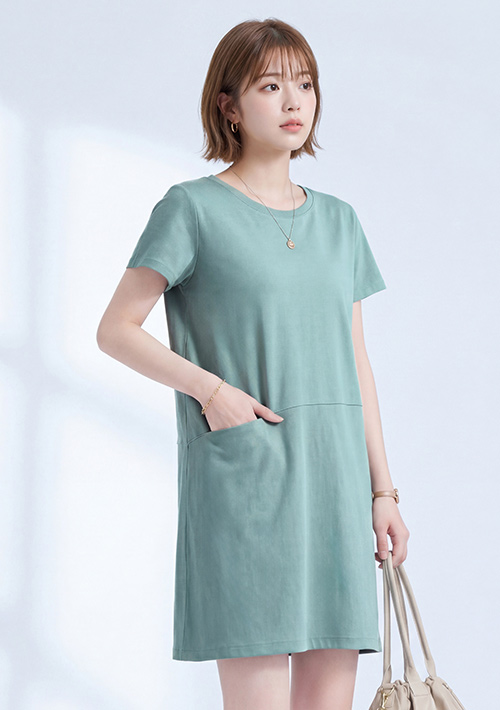 純棉口袋洋裝
