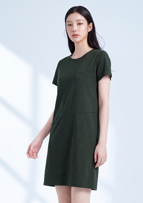 純棉口袋洋裝