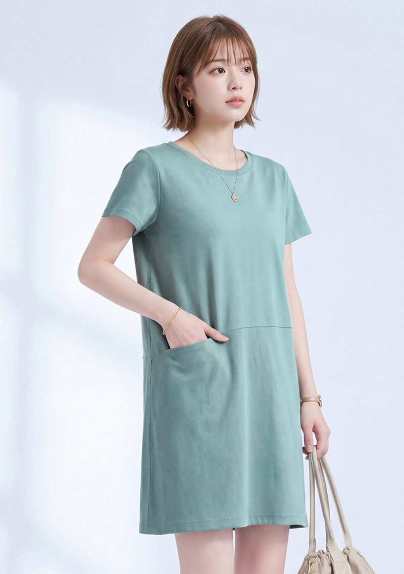 純棉口袋洋裝