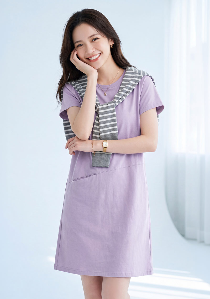 純棉口袋洋裝