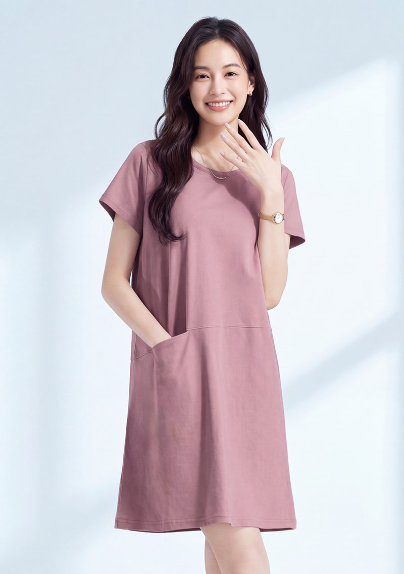 純棉口袋洋裝