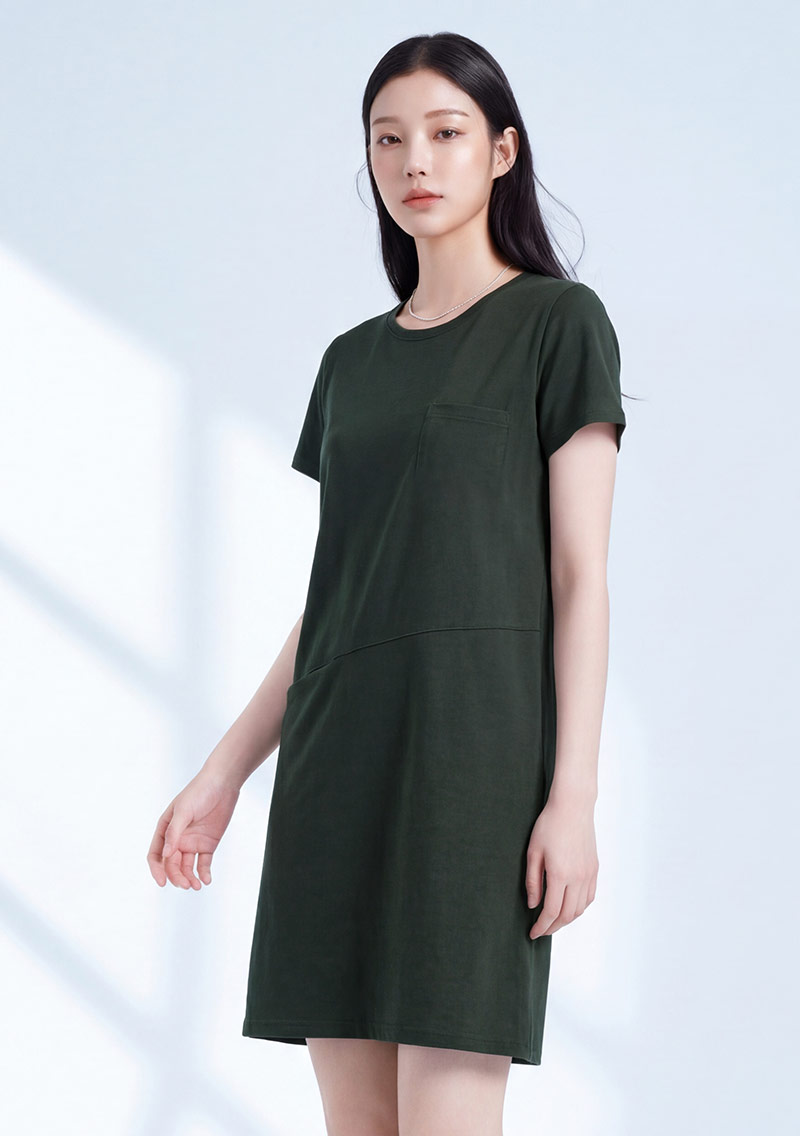 純棉口袋洋裝